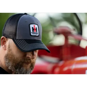 Outback Toys Ih Farmall<IH Logo Gray & Black Mesh Back Hat