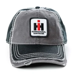 Outback Toys Ih Farmall<IH Logo Gray and Black Distressed Hat