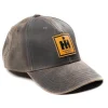 Outback Toys Ih Farmall<IH Logo Leather Emblem Oil Distressed Premium Cap
