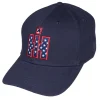 Outback Toys Case Ih & Ji Case<IH Logo Navy Blue Baseball Cap with American Flag Star-Filled IH Logo