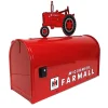 Outback Toys Outdoor<IH McCormick Farmall Red Steel Mailbox with Farmall M Tractor Topper