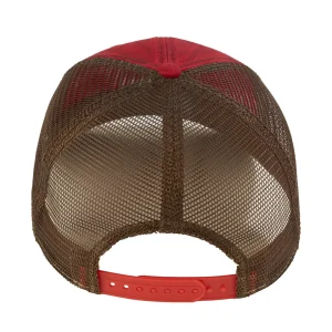 Outback Toys Ih Farmall<IH Patch Logo Red & Brown Cap w/ Mesh Back & Weathered Appearance