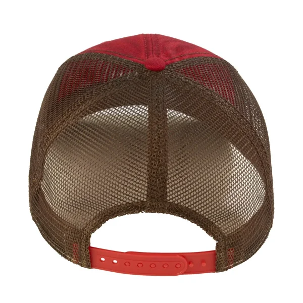 Outback Toys Ih Farmall<IH Patch Logo Red & Brown Cap w/ Mesh Back & Weathered Appearance