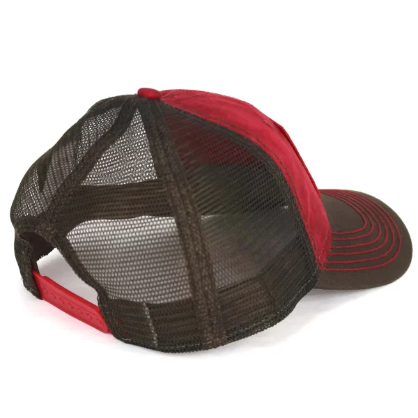 Outback Toys Ih Farmall<IH Patch Logo Red & Brown Cap w/ Mesh Back & Weathered Appearance