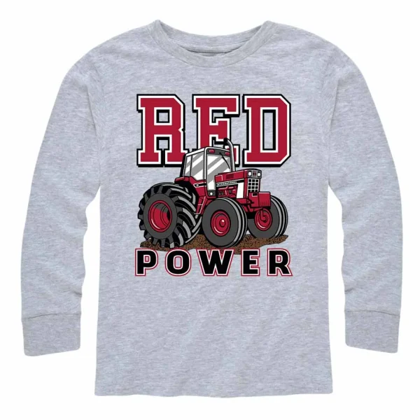 Outback Toys Ih Farmall<IH Red Power Toddler Heather Long Sleeve Tee