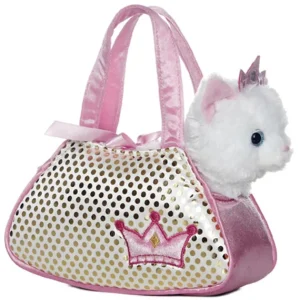 Manufacturer_Aurora Stuffed Animals & Puppets<7in Princess Kitty Pet Carrier Fancy Pals Plush Animal Purse by Aurora