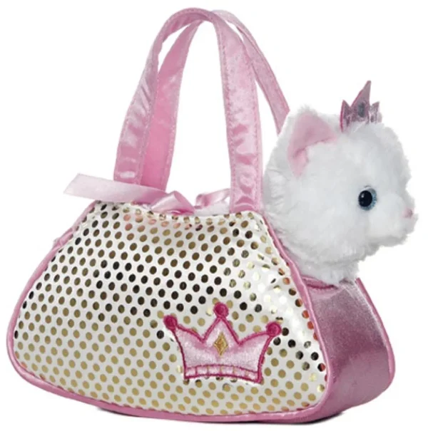 Manufacturer_Aurora Stuffed Animals & Puppets<7in Princess Kitty Pet Carrier Fancy Pals Plush Animal Purse by Aurora