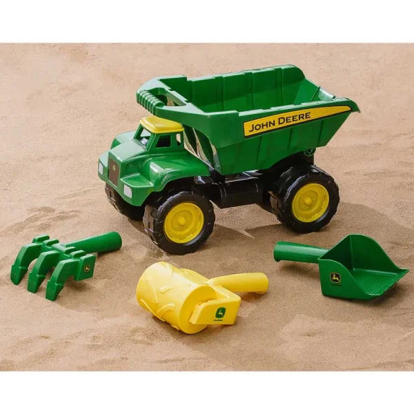 Manufacturer_ERTL Dump Trucks<15 Inch Large John Deere BIG SCOOP Dump Truck with 3 Piece Sand Tool Set