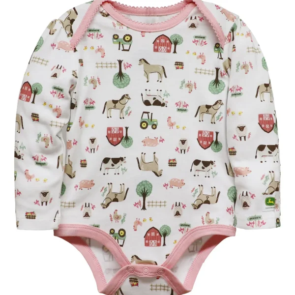 Outback Toys John Deere<Infant John Deere Farm Animals Long Sleeve Bodyshirt