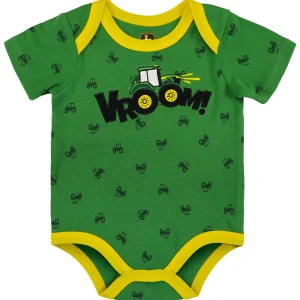 Outback Toys John Deere<Infant John Deere Green & Yellow Vroom! Short Sleeve Onesy