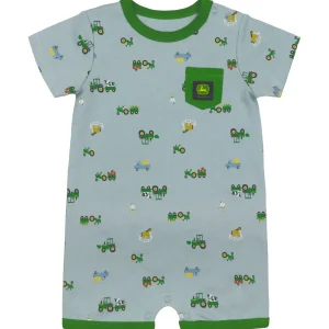 Outback Toys John Deere<Infant John Deere Green Tractor Romper Short Sleeve Onesy