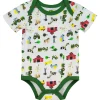 Outback Toys John Deere<Infant John Deere White & Green Farmland Short Sleeve Onesy
