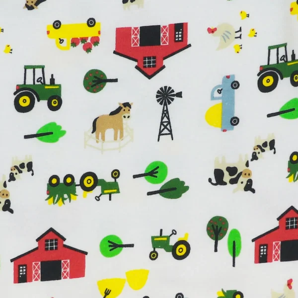 Outback Toys John Deere<Infant John Deere White & Green Farmland Short Sleeve Onesy
