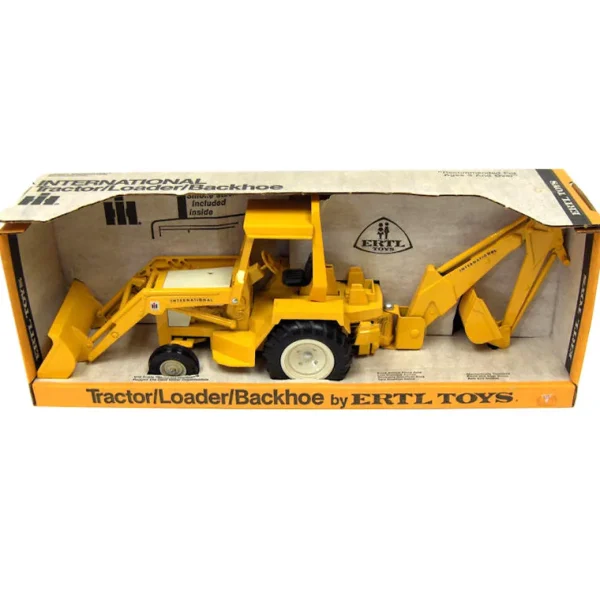 Manufacturer_ERTL Loaders<1/16 International Harvester Die cast Loader/Backhoe by ERTL, Made in the USA