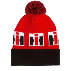 Outback Toys Ih Farmall<International Harvester Beanie Cap with Black Brim and Red/Black Top