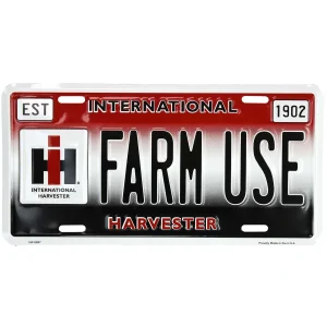 Outback Toys Tools & Auto<International Harvester Farm Use Embossed Metal License Plate