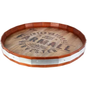 Outback Toys Branded Signs<International Harvester Farmall Wooden Barrel Sign
