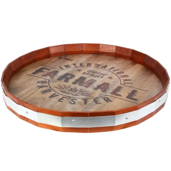 Outback Toys Branded Signs<International Harvester Farmall Wooden Barrel Sign