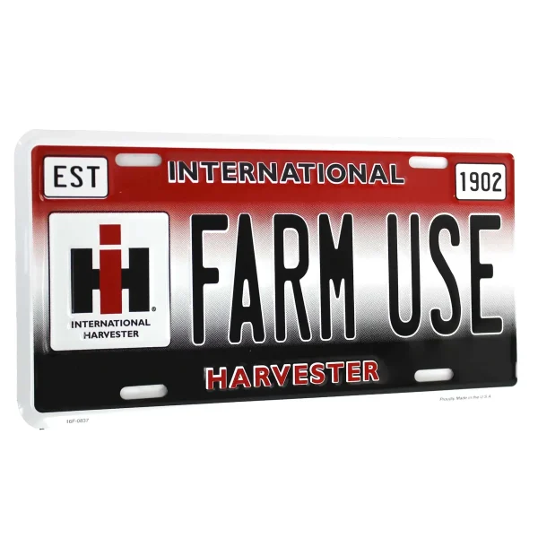 Outback Toys Tools & Auto<International Harvester Farm Use Embossed Metal License Plate