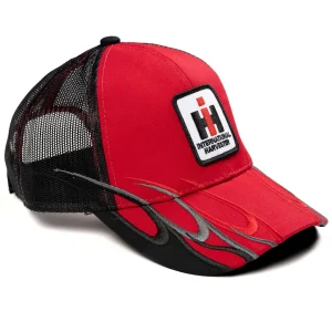 Outback Toys Ih Farmall<International Harvester Red & Black Flame Mesh Back Hat