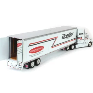 Manufacturer_Other Box Trucks & Trailers<1/53 International 9400i Bradley Trucking Semi with Wabash Duraplate Trailer