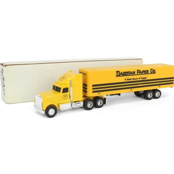Manufacturer_ERTL Box Trucks & Trailers<1/64 International Navistar Semi with Dakotah Paper Company Box Trailer