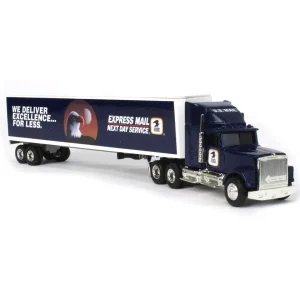 Manufacturer_ERTL Box Trucks & Trailers<1/64 International Truck with USPS Express Mail Box Trailer by ERTL