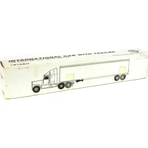 Manufacturer_ERTL Box Trucks & Trailers<1/64 International Truck with USPS Express Mail Box Trailer by ERTL