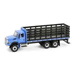 Manufacturer_Greenlight Collectibles Tow & Straight Trucks<1/64 2018 International WorkStar Platform Stake, Blue, S.D. Trucks Series 19