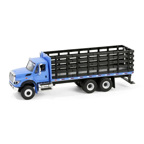 Manufacturer_Greenlight Collectibles Tow & Straight Trucks<1/64 2018 International WorkStar Platform Stake, Blue, S.D. Trucks Series 19