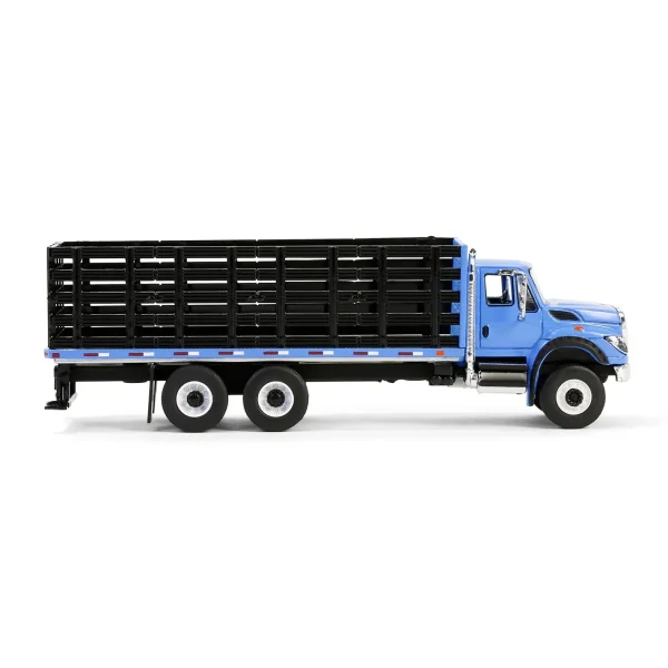 Manufacturer_Greenlight Collectibles Tow & Straight Trucks<1/64 2018 International WorkStar Platform Stake, Blue, S.D. Trucks Series 19