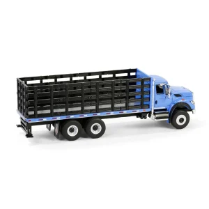 Manufacturer_Greenlight Collectibles Tow & Straight Trucks<1/64 2018 International WorkStar Platform Stake, Blue, S.D. Trucks Series 19