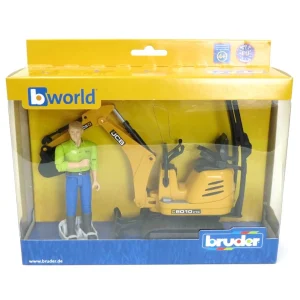 Manufacturer_Bruder Toys Excavators<1/16 JCB 8010 CTS Mini Excavator w/ Construction Worker by Bruder
