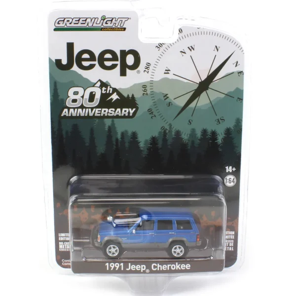 Manufacturer_Greenlight Collectibles Cars & Suvs<1/64 1991 Jeep Cherokee, Jeep 80th Ann., Anniversary Collection Series 14
