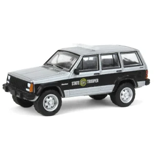 Outback Toys Emergency Vehicles<1/64 1995 Jeep Cherokee, North Carolina HWY Patrol, Hot Pursuit 43