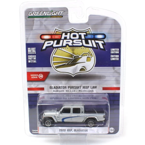 Manufacturer_Greenlight Collectibles Emergency Vehicles<1/64 2020 Jeep Gladiator Pursuit, Jeep Law, Hot Pursuit Series 39