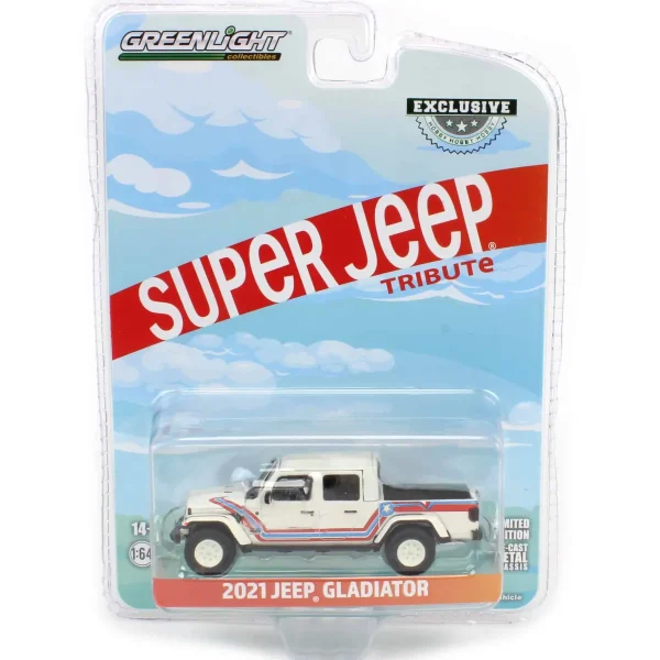 Manufacturer_Greenlight Collectibles Cars & Suvs<1/64 2021 Jeep Gladiator Super Jeep Tribute, Greenlight Hobby Exclusive