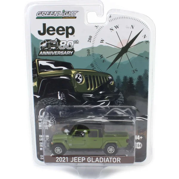 Manufacturer_Greenlight Collectibles Cars & Suvs<1/64 2021 Jeep Gladiator, 80th Anniversary Ed, Anniversary Series 13