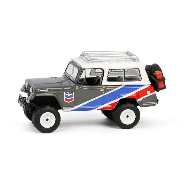 Manufacturer_Greenlight Collectibles Cars & Suvs<1/64 1970 Jeep Jeepster Commando with Off-Road Parts, Chevron Special Edition Series 1
