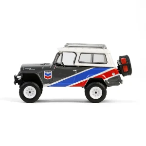 Manufacturer_Greenlight Collectibles Cars & Suvs<1/64 1970 Jeep Jeepster Commando with Off-Road Parts, Chevron Special Edition Series 1