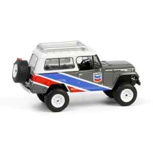 Manufacturer_Greenlight Collectibles Cars & Suvs<1/64 1970 Jeep Jeepster Commando with Off-Road Parts, Chevron Special Edition Series 1