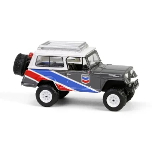 Manufacturer_Greenlight Collectibles Cars & Suvs<1/64 1970 Jeep Jeepster Commando with Off-Road Parts, Chevron Special Edition Series 1