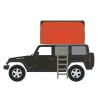 Manufacturer_Greenlight Collectibles Cars & Suvs<1/64 2008 Jeep Wrangler Unlimited Rubicon, Dark Charcoal with Modern Rooftop Camper, The Great Outdoors Series 4