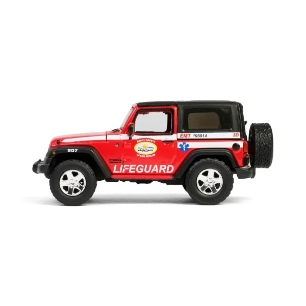 Manufacturer_Greenlight Collectibles Cars & Suvs | Emergency Vehicles<1/64 2011 Jeep Wrangler, Volusia County Florida Beach Safety Ocean Rescue Lifeguard/EMT, First Responders Series 2
