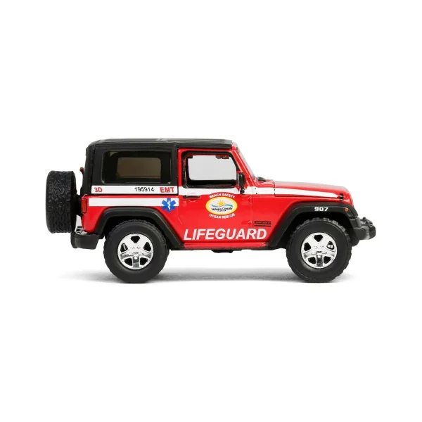 Manufacturer_Greenlight Collectibles Cars & Suvs | Emergency Vehicles<1/64 2011 Jeep Wrangler, Volusia County Florida Beach Safety Ocean Rescue Lifeguard/EMT, First Responders Series 2