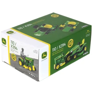 Manufacturer_ERTL Lawn & Garden<1/16 John Deere 110 & X394 60th Anniversary Lawn Tractor Set, ERTL Prestige Collection