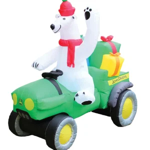 Outback Toys Christmas DéCor | Outdoor<John Deere 6 Foot Inflatable Christmas Gator with Polar Bear