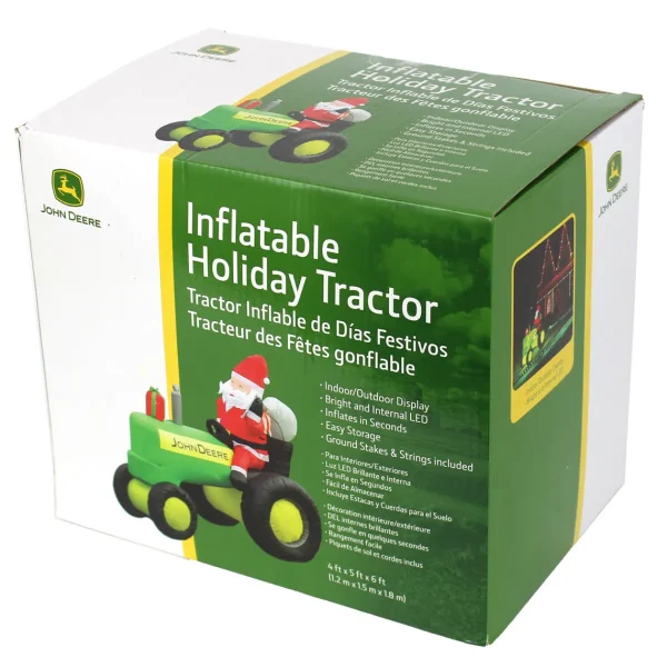 Outback Toys Christmas DéCor | Outdoor<John Deere 6 Foot Inflatable Christmas Tractor with Santa