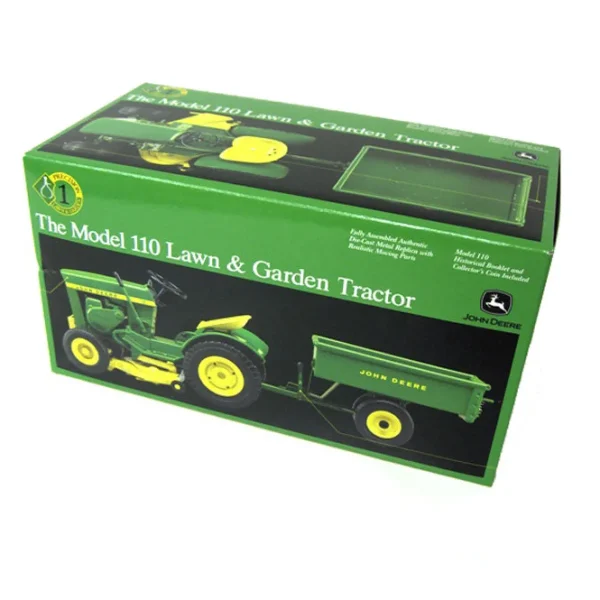 Manufacturer_ERTL Lawn & Garden<1/16 John Deere 110 Lawn Mower with Cart, ERTL Lawn & Garden Precision Series