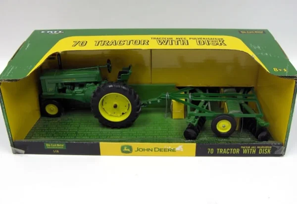 Manufacturer_ERTL Implements<1/16 John Deere 70 Tractor with Disk Harrow